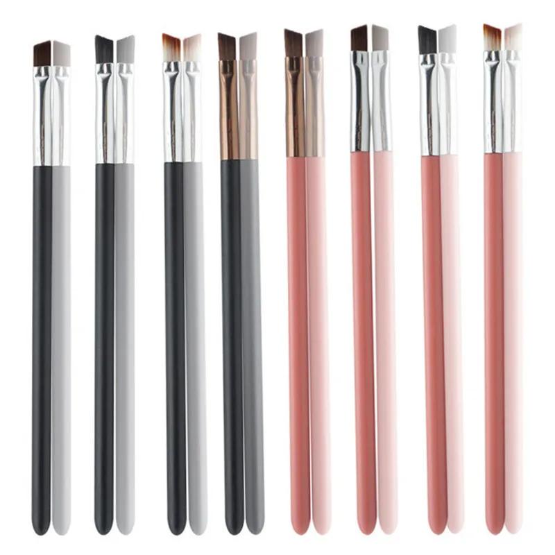 Blade Eyeliner Brush Ultra Thin Fine Angle Flat Eyebrow Brush Flat Sickle Eyeliner Brushes Precise Detail Brush Makeup Tools