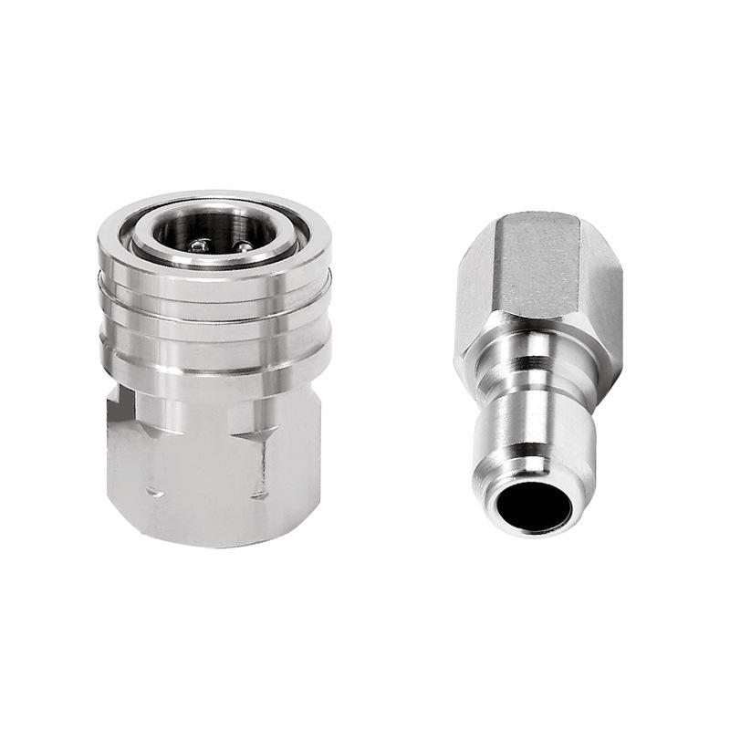 Stainless Steel 3/8 NPT Quick Connect High-Pressure Washer Fitting for Car Washers