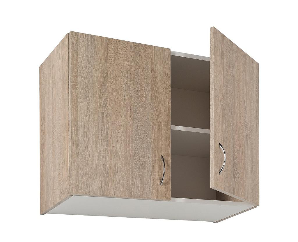 Single 80 x 60 Sonoma Oak Wall-Hung Kitchen Cabinet