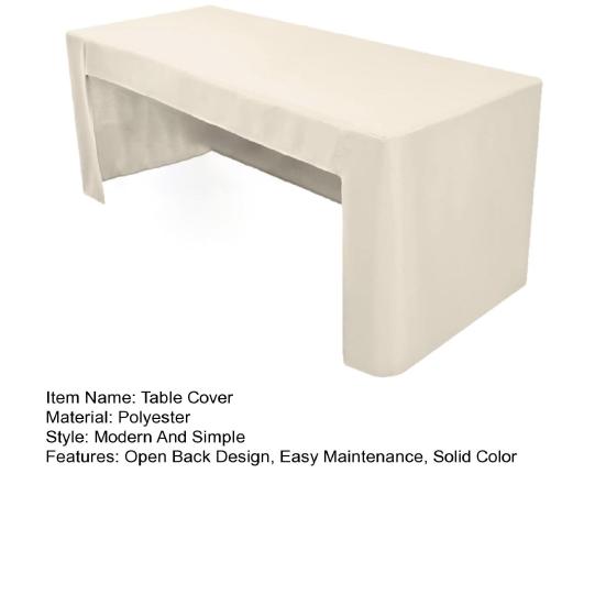 Скатерть на резинке из полиэстера с открытой спиной, однотонная моющаяся скатерть