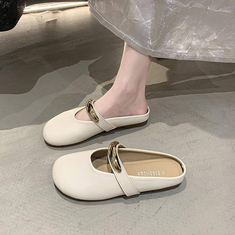 Темпераментные неглубокие туфли-лодочки женские летние новые Мэри Джейн на мягкой подошве, туфли Doudou, туфли с закрытым носком, полушлепанцы