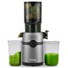 Fretta Wide 1L Large Slow No Need To Cut Just Easy To Cold Press Squeezed Waste BPA Gray Juicer, 10.8cm Inlet, Capacity, Juicer, Finely, Pour,