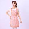 New cute floral apron breathable home kitchen cooking can wipe hands waist thickened wear-resistant work clothes