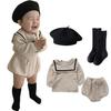 Baby Suit for Boys and Baby Long Top and Bottom Entrance Ceremony Sailor Formal Pumpkin Hospital Discharge Gift [Icyrain] Girls, Setup, Gift, Sleeve,