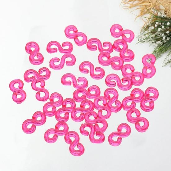 Радужные аксессуары, 500 шт./компл., эластичные резинки, ювелирные изделия «сделай сам», S-образные пряжки для надежно сплетенных браслетов