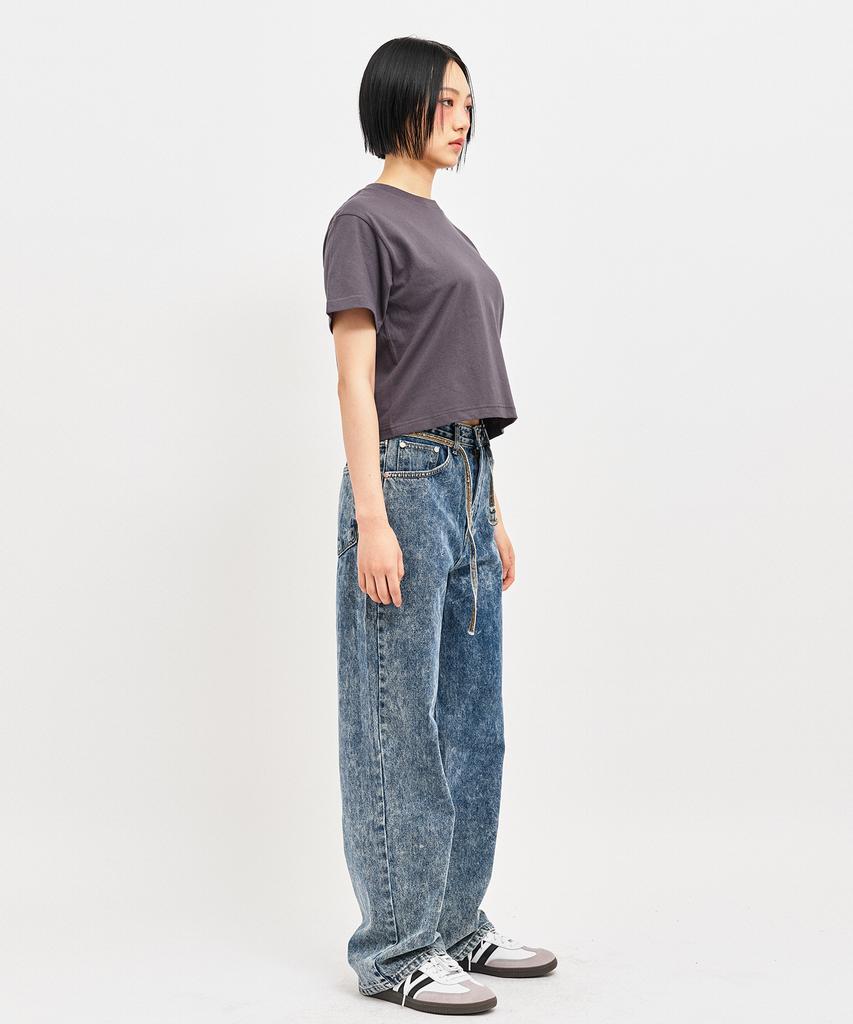 C WEAR BY THE GENIUS Укороченная футболка оверсайз Угольный