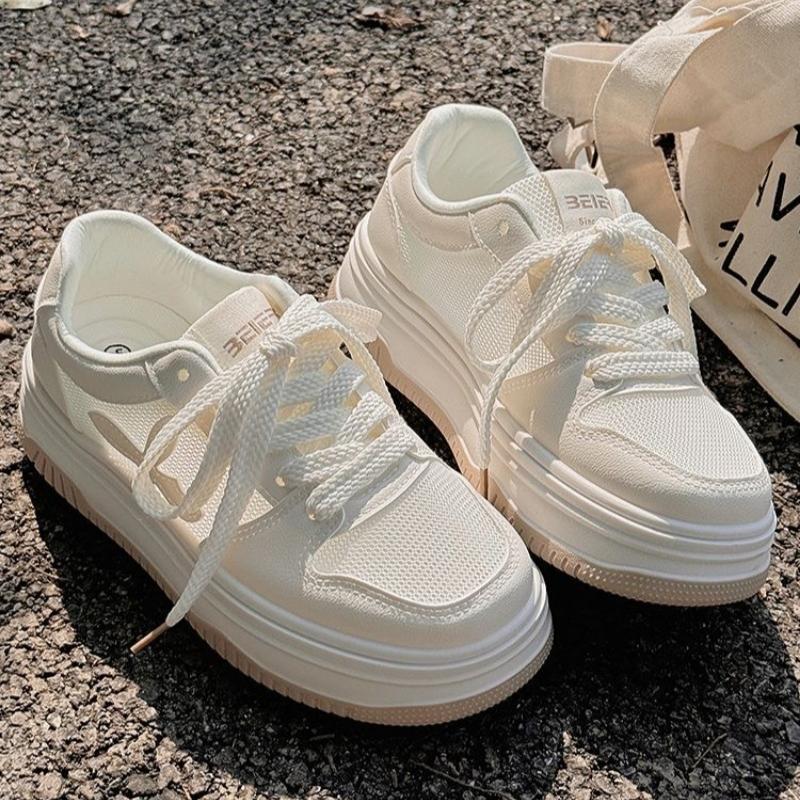 Модные спортивные туфли на толстой подошве японские повседневные парусиновые 2024 новые женские спортивные туфли на толстой подошве вулканизированные кроссовки для бега и тенниса