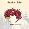 Halloween Rose Flower Crown Headband Hawaiian Mexican Hair Accessories  for Women
