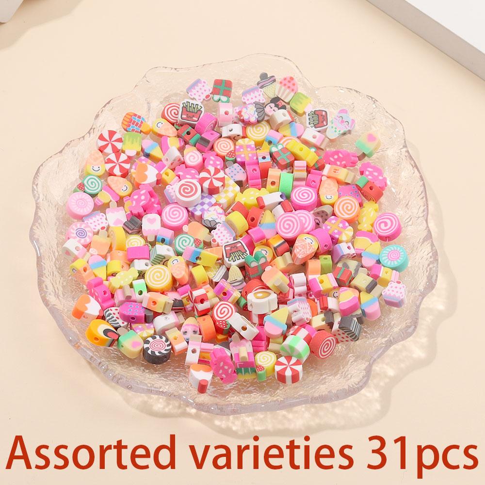 31/51/101 шт. смешанные полимерные глиняные разделительные бусины, креативные мягкие керамические декоративные бусины, браслет на лодыжку для лета и пляжа своими руками