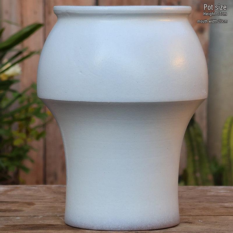 Large Wintergreen Bougainvillea Ceramic Flower Pot - Breathable, Tall Succulent & Tree Ceramic Jar