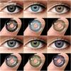 2pcs Korean Color Contact Lenses for Eyes Blue Eye Contact Lens Brown Contacts Natural Gray Cosmetic Pupils for Eyes