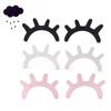 1 Pair Nordic Style Cute Wooden 3D Eyelash Wall Sticker Decor Children Kids Baby Room Background Wall Sticker Home Decoration