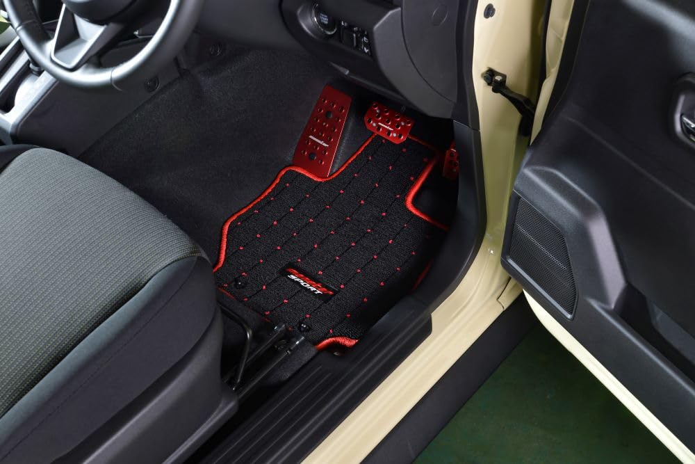 MONSTER SPORT Floor Mats for Jimny Nomad Black x Red [JC74W] (AT) - - 894550-5640M