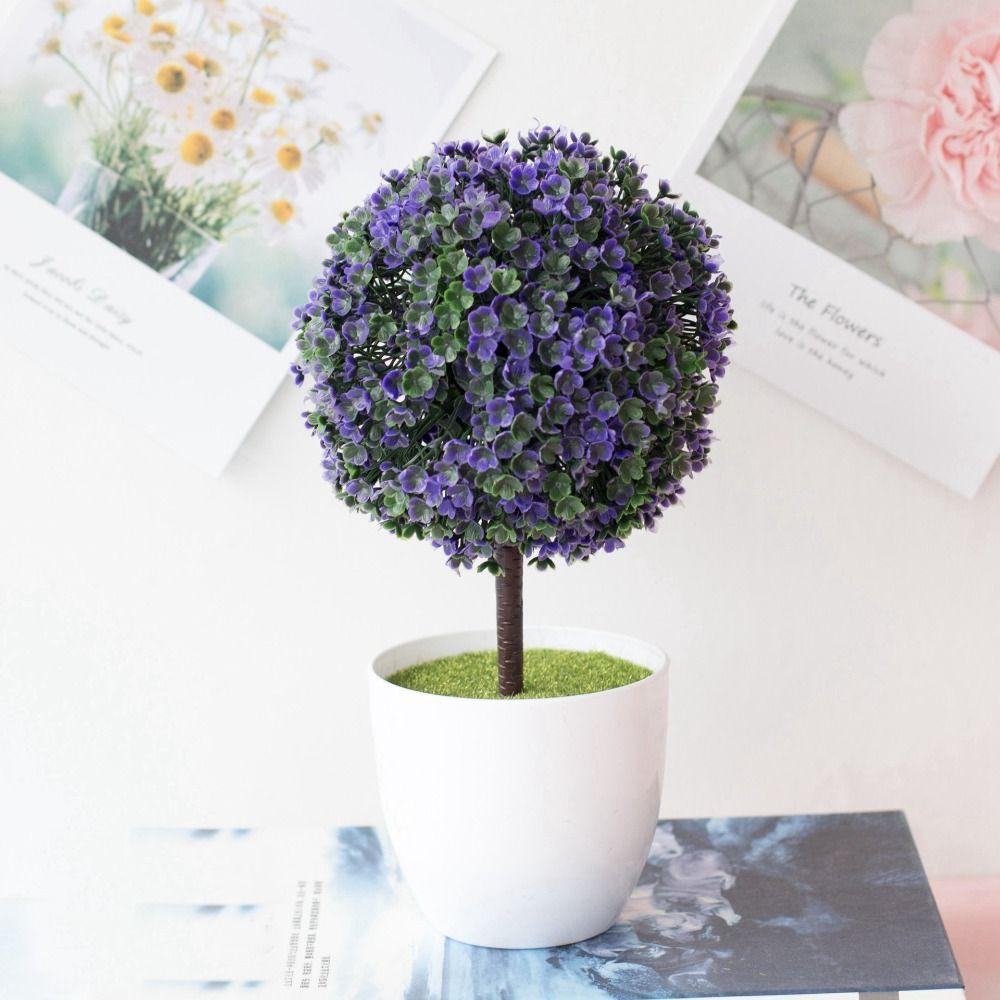 Креативное маленькое дерево в горшке Новая симуляция Искусственные цветы Домашнее украшение Искусственные растения Бонсай