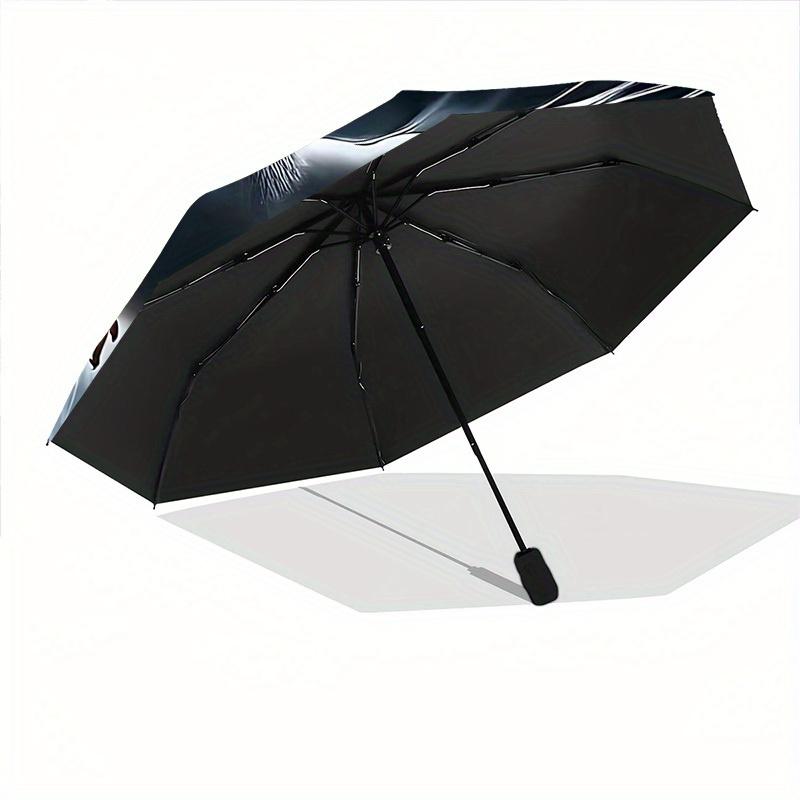1pc Feathered dove Automatic Open/close Folding Umbrella, Compact Portable Travel Umbrella,Durable Construction yy250814185