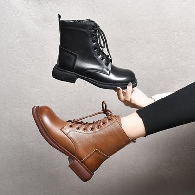 Ботинки Martin Короткие ботинки Ботинки на плоской подошве Повседневные кожаные ботинки