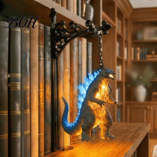 Library Lantern Bookshelf Lamp Lantern, Vintage Hanging LED Lamp, Decorative Book Nook Light Ornament Study Room Table Accessory for Reading
