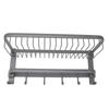Foldable Towel Shelf with Towel Bars Hooks Punch Free Rust Resistant Space Aluminum Bathroom Towel