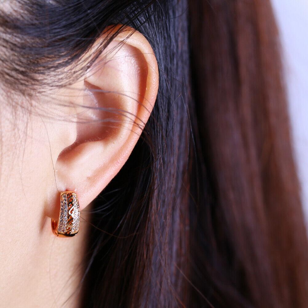 KNIKOO Серьги-клипсы для женщин, модные круглые серьги-кольца с кубическим цирконием, ювелирные изделия для свадебной вечеринки, подарки