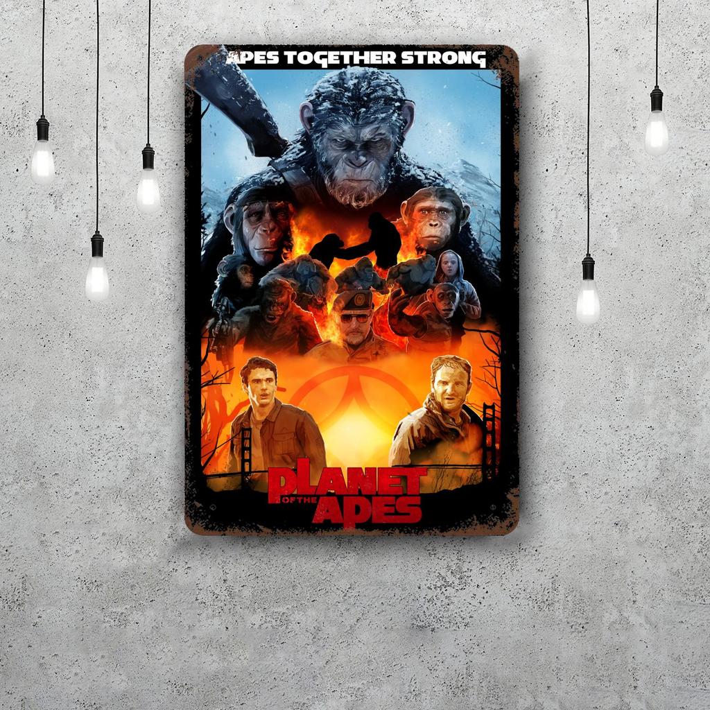 planet of the apes movie Vintage Metal Tin Signs Posters Decor Retro Metal Plaque Wall Art Decor for Garage Bar