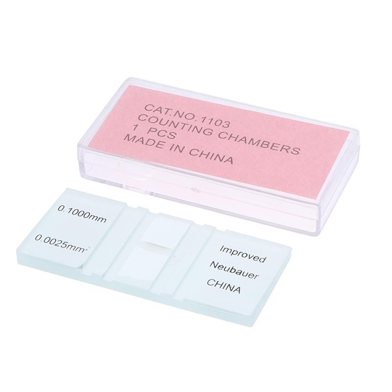 1 шт. пластина для подсчета клеток крови, стеклянное предметное стекло для микроскопа с сеткой, счетными камерами