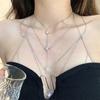 Zircon chest chain, tassel necklace for women, Korean version collarbone chain, princess series
