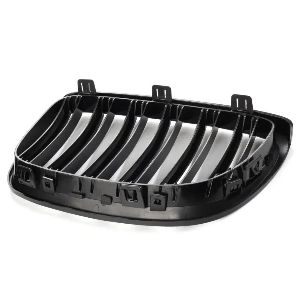 For BMW E92 E93 M3 2006 2007 2008 2009 Front Bumper Kidney Grille 1Pair Glossy Black Car Racing Grill Dual Line Sport Grille