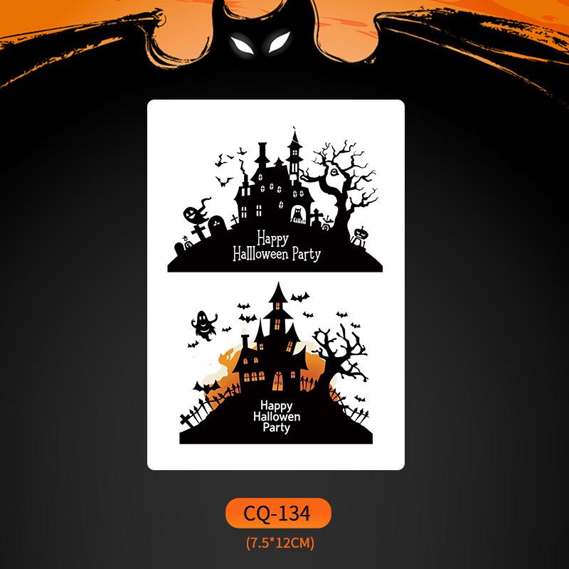 2024 Новые Хэллоуин Страшные Наклейки Татуировки Лица с Большим Ртом - Смешные, Водонепроницаемые, Цветной Вечерний Макияж