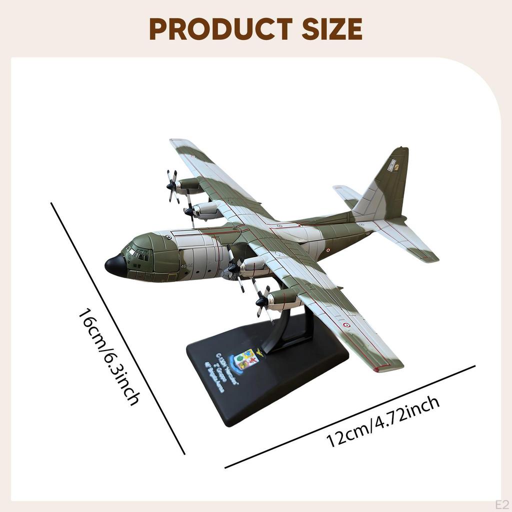 1:Модель транспортного самолета C-130H 250-го масштаба с подставкой для демонстрации Украшение Имитация истребителя для