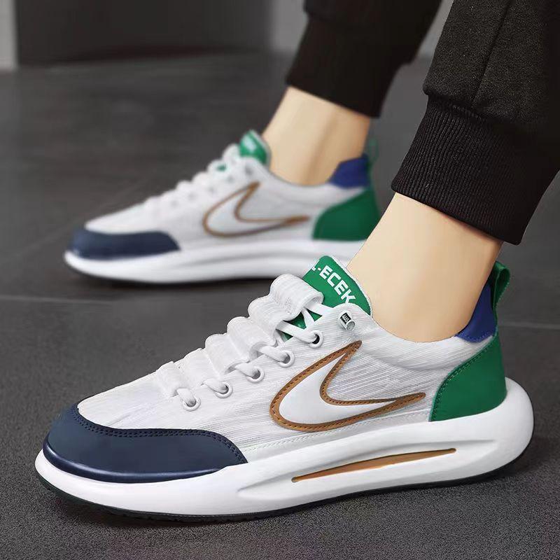 Мужская обувь 2024 года, новая весна и лето, дышащая спортивная обувь для отдыха, толстая подошва, универсальная обувь с одной педалью для подростков, обувь Forrest Gump