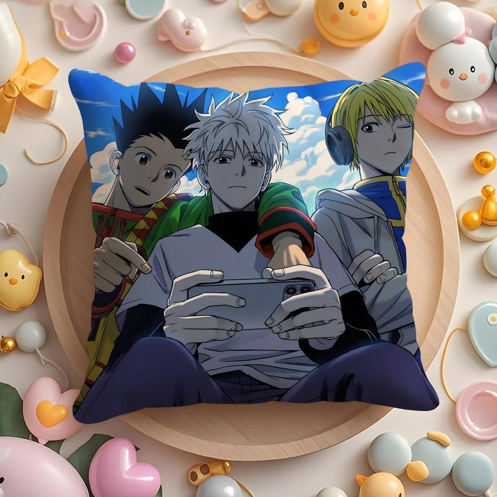 Чехол на подушку Аниме H-Hunter X H-Hunte для Дома и Автомобиля, Многоцелевой Чехол для Подушки - Двусторонний, Мягкий и Прочный для Повседневного Использования