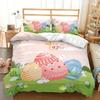 Easter Duvet Cover Set KingQueen Size Colorful Easter Eggs Nest Bunnies Theme Bedding Set Kids Boys Girls Polyester Quilt Cover