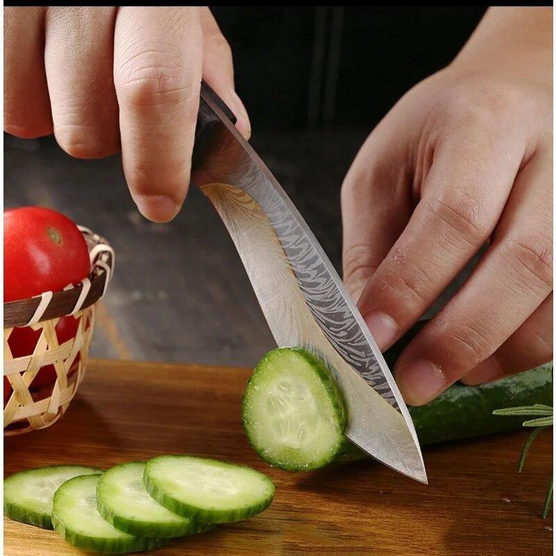 Монгольский нож для мяса Ручная ковка Нож для овец Нож для обвалки Открытый охотничий нож Нож для мяса для барбекю Фруктовый нож