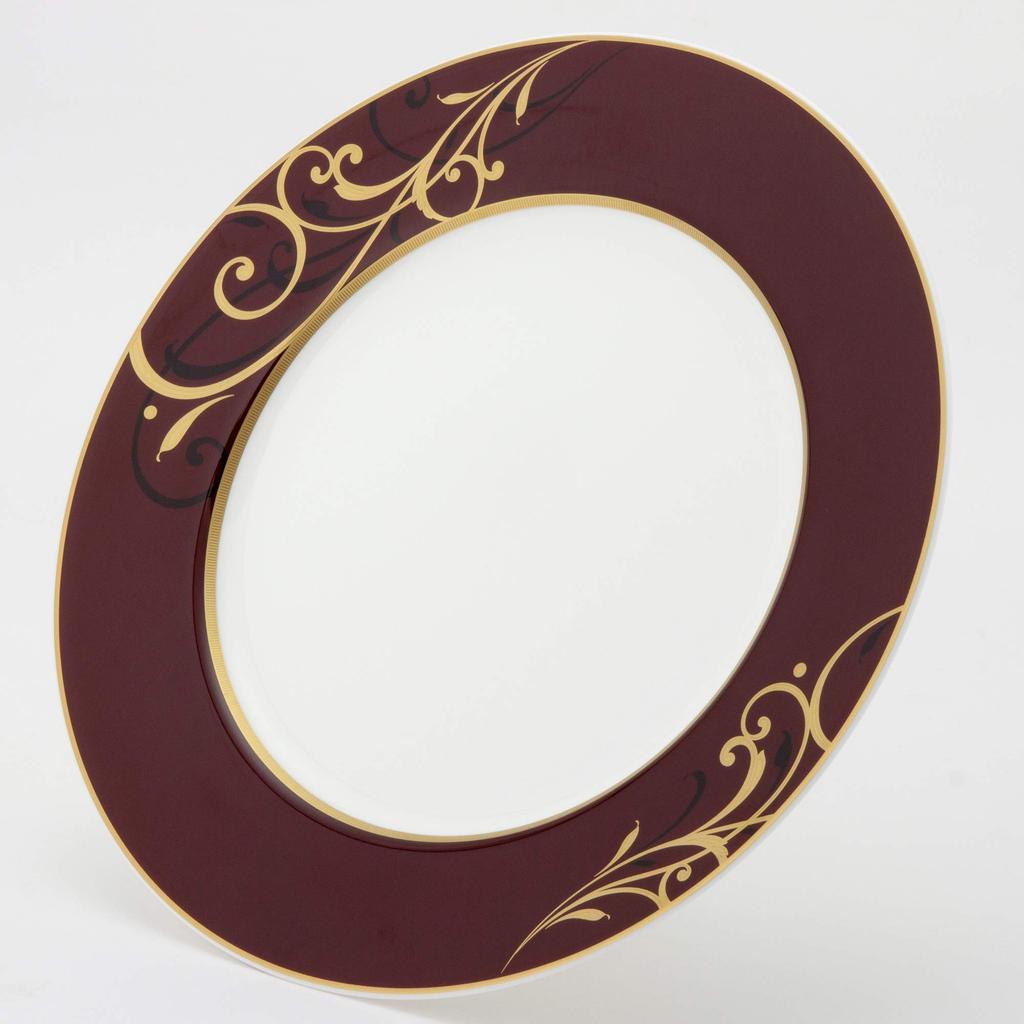 NARUMI Тарелка Блюдо Коричнево-Золотой Арабеск 27см Коричневый Стильный Тарелка А Ля Карт Обеденная Плоская Тарелка Сделано в Японии 51640-1557