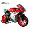 MOC City Technical Super Motorcycle Racing Motorbike Model Building Block DIY Locomotive Brick Toys for Children Boys Gifts