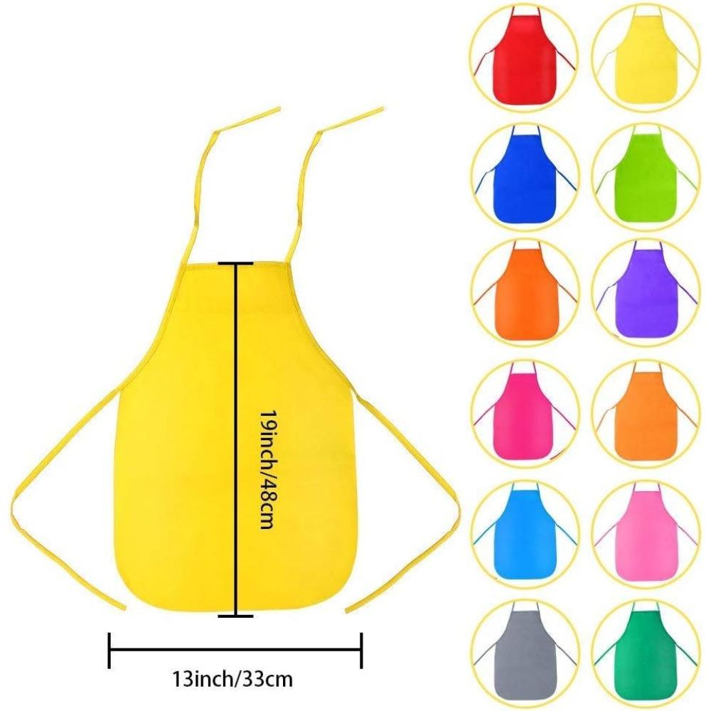 12 детских фартуков, 12 цветных водонепроницаемых нетканых фартуков ручной работы, занятие по художественной росписи