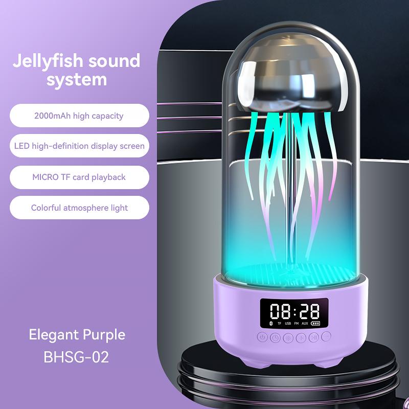 Creative Speaker Mobile Mechanical Jellyfish Bluetooth Speaker Colorful Lamp Octopus Audio Loudspeaker Box Home Desktop Ornaments Gift