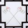 Crystal Bridal Ancient Style Chinese Hanfu Tassel Hairpin Pearl Hair Fork Flower Hair Sticks