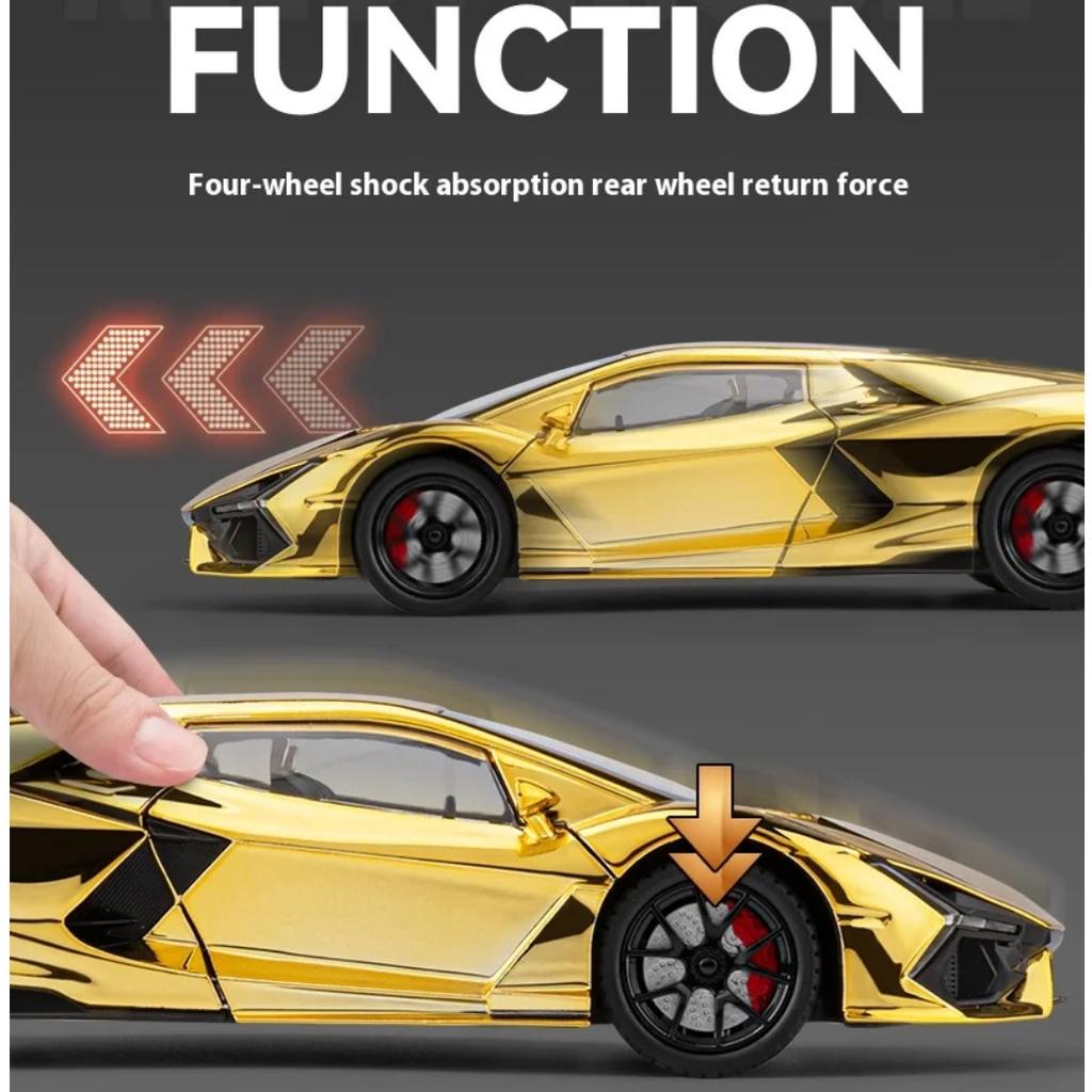 1/24 Scale Spray Lamborghini Revuelto Supercar Alloy Diecasts Model Car Children's Toy Car Miniauto Mini GT Mother Kids Collectibles