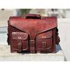 UNISEX Vintage GOAT Leather Messenger Bag Shoulder Laptop Bag Briefcase