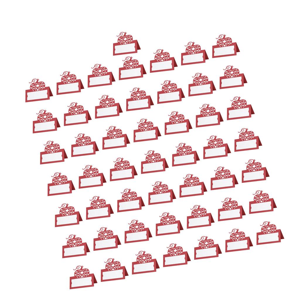 50Piece Elegant Thanksgiving Pumpkin Place Cards Thanksgiving Place Card Set with Elegant Pumpkin Designs for Tabletop