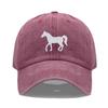 Women's Baseball Cap Men's Washed Cotton Horse Embroidery Dad Hat Sport Golf Caps For Man Sun Hats Dropshipping