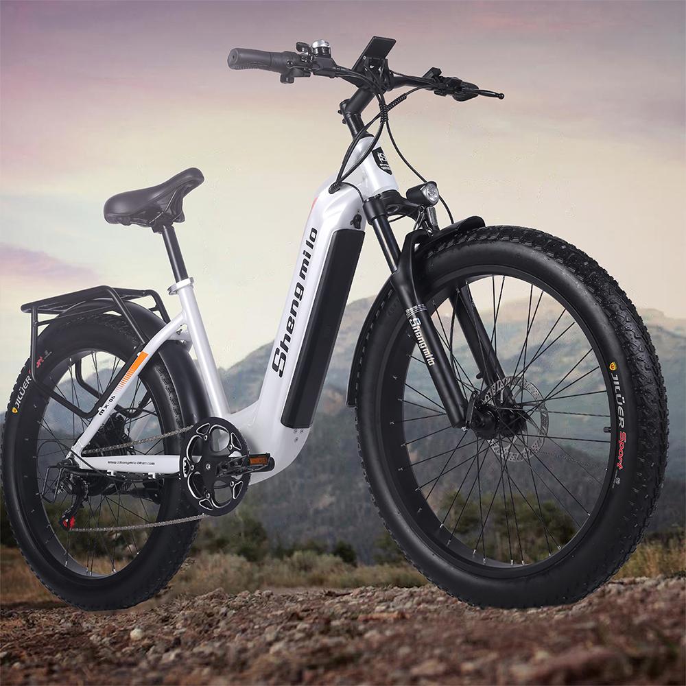 Электровелосипед Shengmilo MX06 для взрослых - Мотор 500 Вт, Запас хода 50-90 км, Аккумулятор Samsung 48 В 17,5 Ач, Внедорожные 26" шины, Shimano 7 скоростей