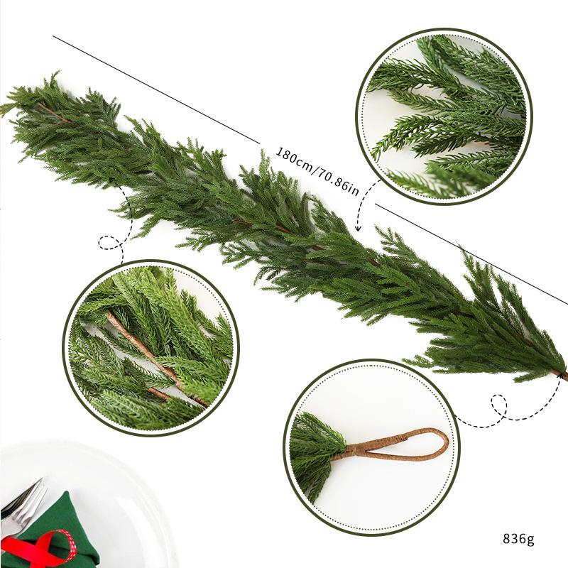 Christmas Wreath Hanging Decoration: Cypress Pine Fir with Fox Pine Detailing