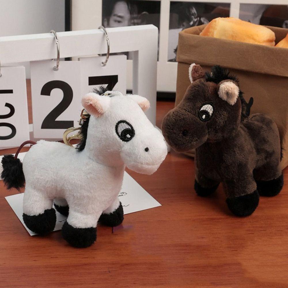 Hanging Decoration Plush Horse Keychain Stuffed Animal Little Horse Keychain Bag Pendant