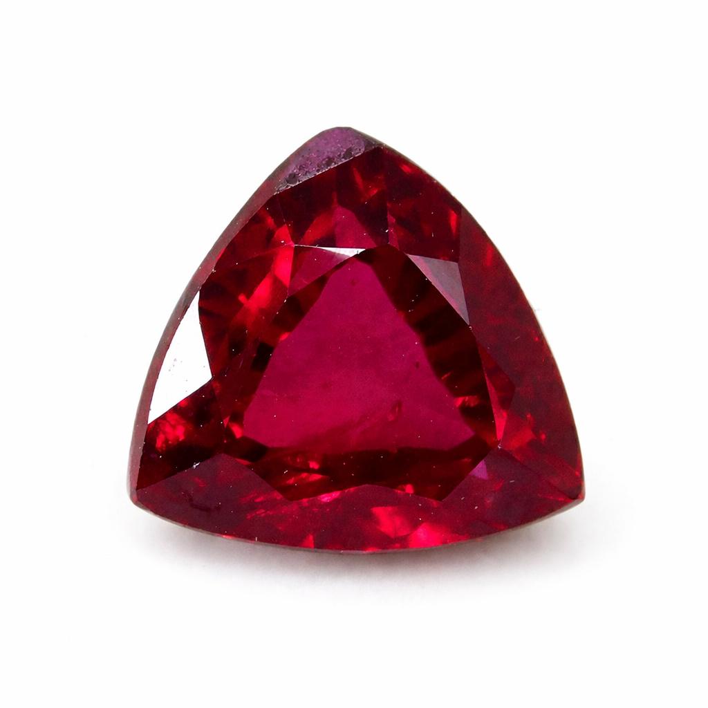 Natural Red Ruby Loose Gemstone 9x9mm Accurate Trillion Shape for Jewelry Making and Gem Collections
