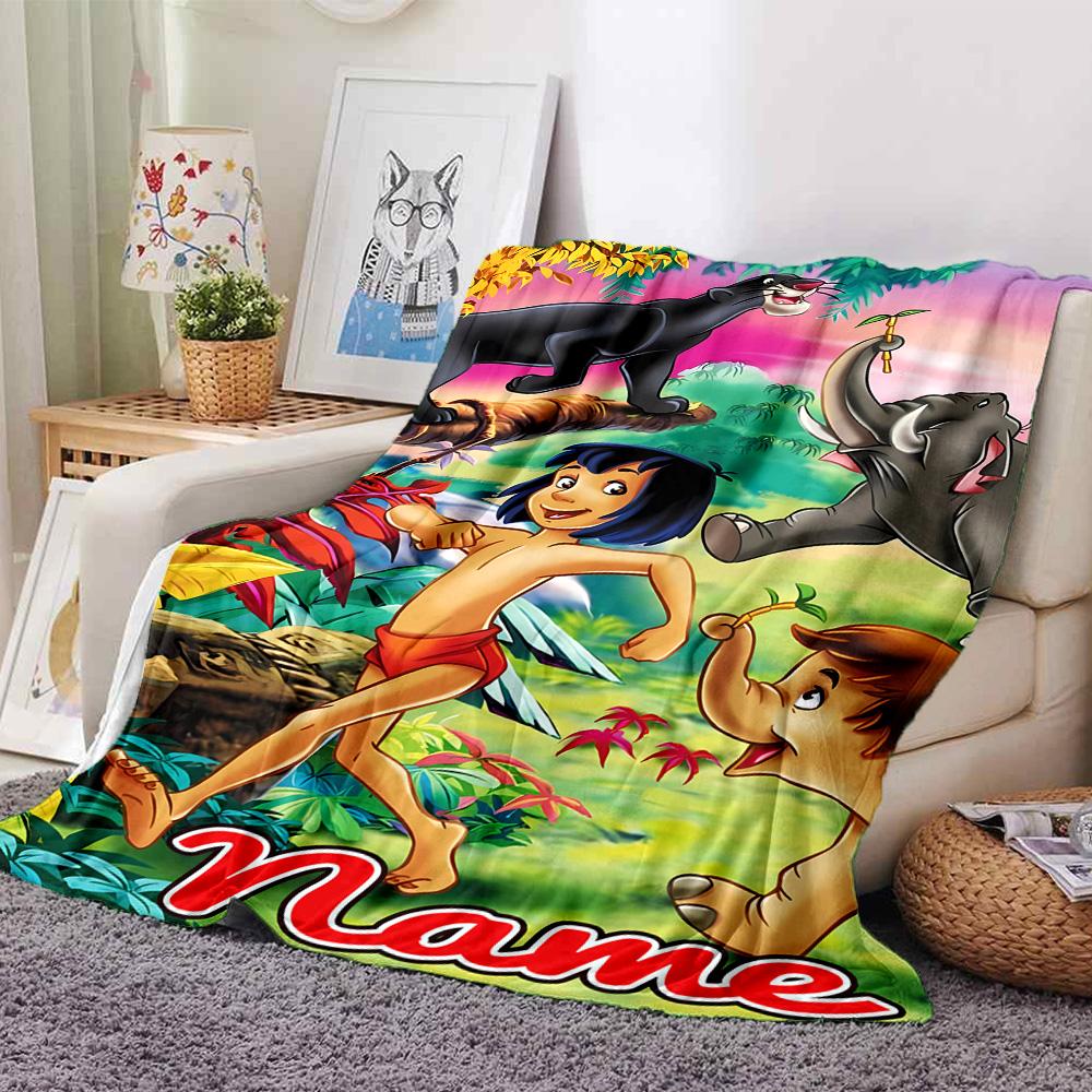Customiz Name Personality The Jungle Book Blanket Soft &Warm Sofa Office Bed Travel Lunch Break Blanket, Gift Suitable All Seasons