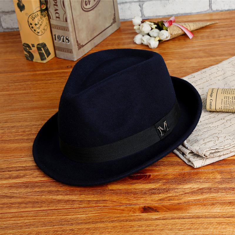 Pure Wool Men'S Hats, Green Middle-Aged And Elderly Top Hats, Warm Outdoor British Jazz Hats In Autumn And Winter, Directly Approved By Manufacturers