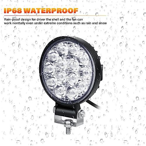 4 шт. 3,2 дюйма 42 Вт МИНИ светодиодный рабочий свет 12 В 24 В светодиодная световая панель узкий угол светодиодный рабочий свет IP67 водонепроницаемый светодиодный прожектор 6000K белый для вилочного погрузчика