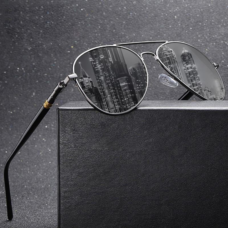 Fashion Men Polarized Sunglasses Photochromic Driving Sun Glasses Women Brand Designer Male Vintage Pilot Sunglasses Uv400